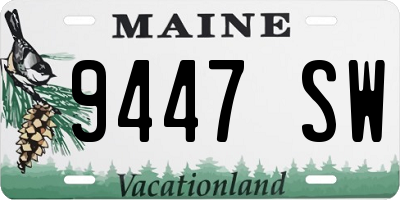 ME license plate 9447SW