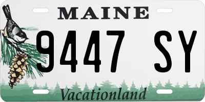 ME license plate 9447SY