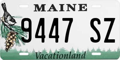 ME license plate 9447SZ