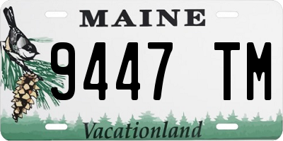 ME license plate 9447TM