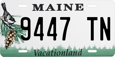 ME license plate 9447TN