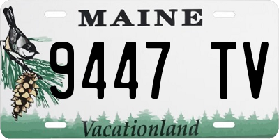ME license plate 9447TV