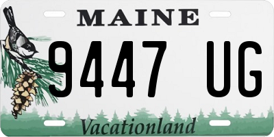 ME license plate 9447UG