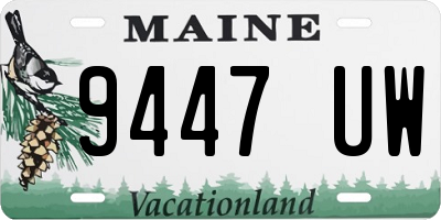 ME license plate 9447UW