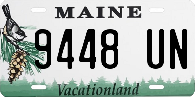 ME license plate 9448UN