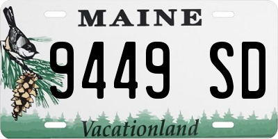 ME license plate 9449SD