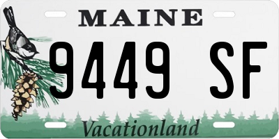 ME license plate 9449SF