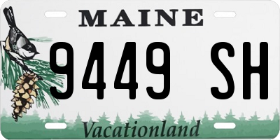 ME license plate 9449SH