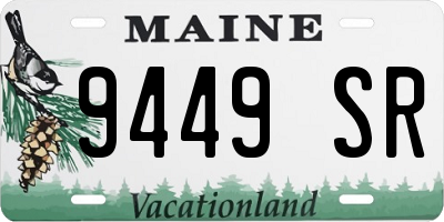 ME license plate 9449SR