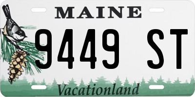 ME license plate 9449ST