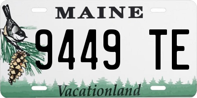 ME license plate 9449TE