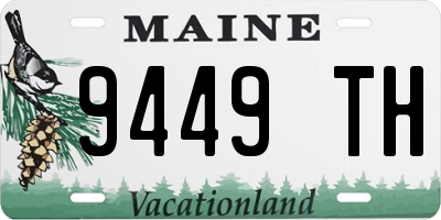 ME license plate 9449TH