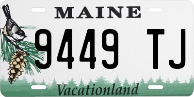 ME license plate 9449TJ