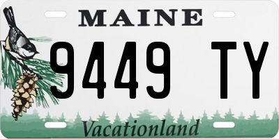 ME license plate 9449TY
