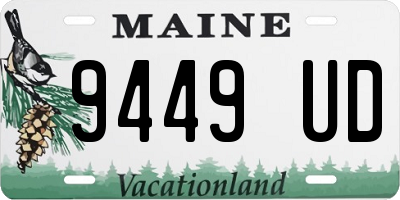 ME license plate 9449UD