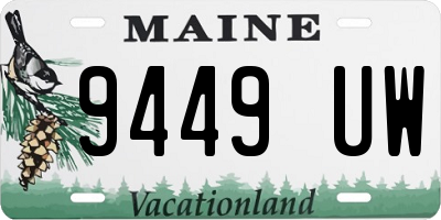 ME license plate 9449UW