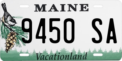 ME license plate 9450SA