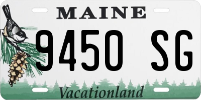 ME license plate 9450SG
