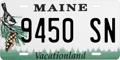 ME license plate 9450SN