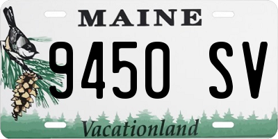ME license plate 9450SV