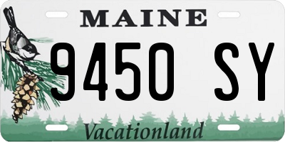 ME license plate 9450SY