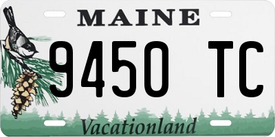 ME license plate 9450TC
