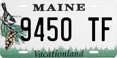ME license plate 9450TF