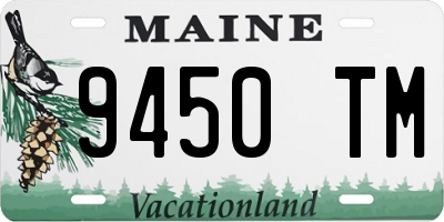 ME license plate 9450TM