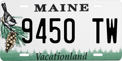 ME license plate 9450TW