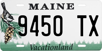 ME license plate 9450TX