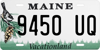 ME license plate 9450UQ