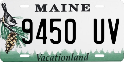 ME license plate 9450UV