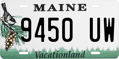 ME license plate 9450UW