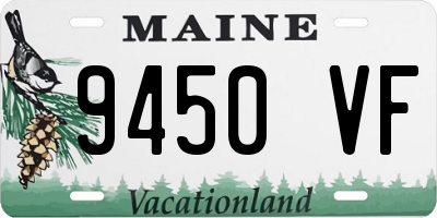 ME license plate 9450VF
