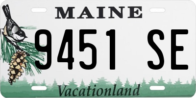 ME license plate 9451SE