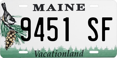 ME license plate 9451SF