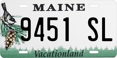 ME license plate 9451SL