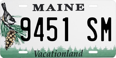 ME license plate 9451SM