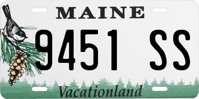ME license plate 9451SS
