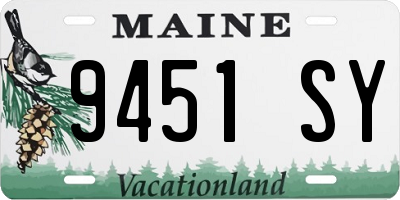ME license plate 9451SY