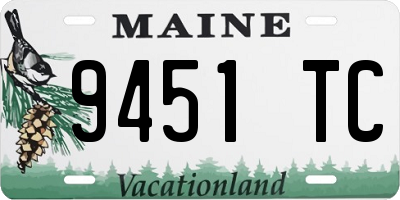 ME license plate 9451TC