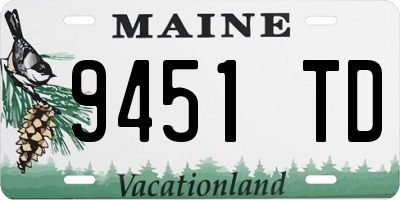 ME license plate 9451TD