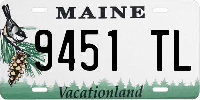 ME license plate 9451TL