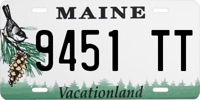 ME license plate 9451TT