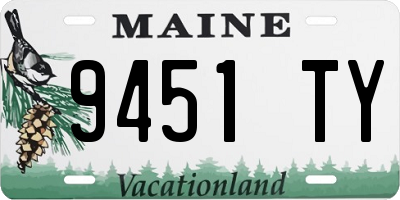 ME license plate 9451TY