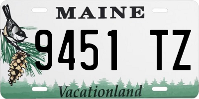 ME license plate 9451TZ