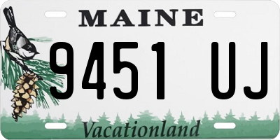 ME license plate 9451UJ