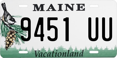 ME license plate 9451UU