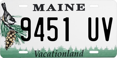 ME license plate 9451UV