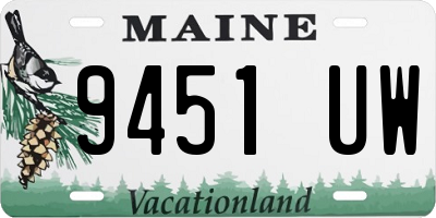 ME license plate 9451UW